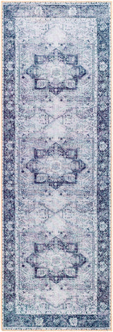 Rosman Gray Washable Rug - Clearance - Ornate Home