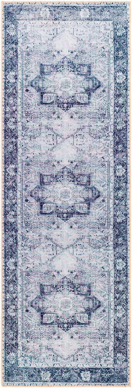 Rosman Gray Washable Rug - Clearance - Ornate Home
