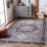 Rosman Gray Washable Rug - Clearance - Ornate Home