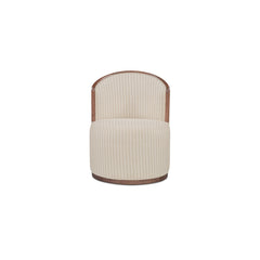 Rossi Stripe/Natural Swivel Dining Chair - Ornate Home