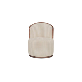 Rossi Stripe/Natural Swivel Dining Chair - Ornate Home