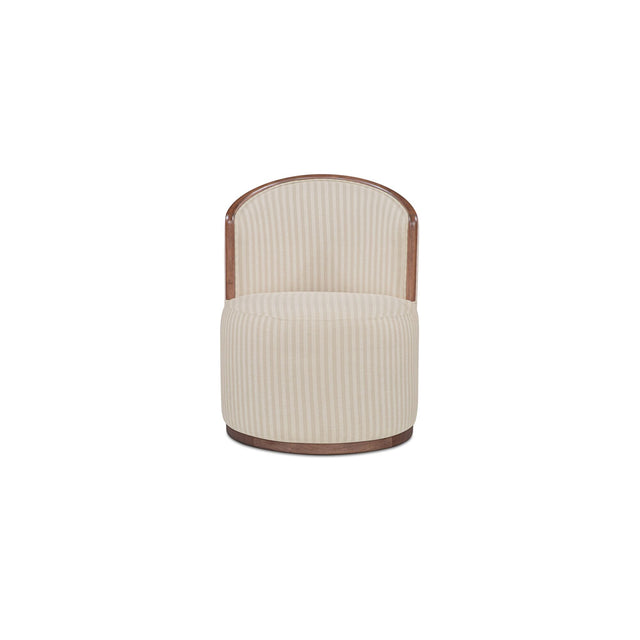 Rossi Stripe/Natural Swivel Dining Chair - Ornate Home
