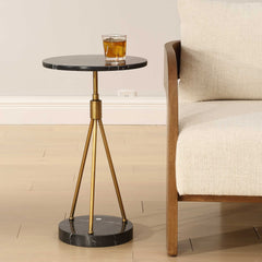 Rosston Black Marble Accent Table - Ornate Home