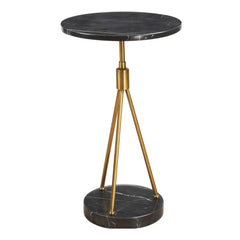 Rosston Black Marble Accent Table - Ornate Home