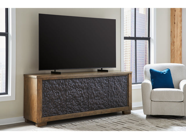 Rosswain Warm Brown 80" TV Stand - Ornate Home