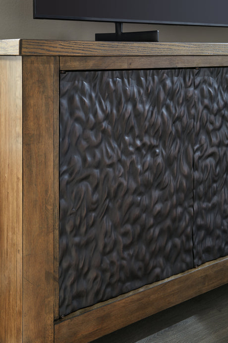 Rosswain Warm Brown 80" TV Stand - Ornate Home