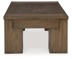 Rosswain Warm Brown Lift-Top Coffee Table - Ornate Home