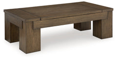 Rosswain Warm Brown Lift-Top Coffee Table - Ornate Home