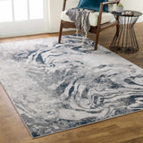 Rosthern Blue Marble Rug - Clearance - Ornate Home