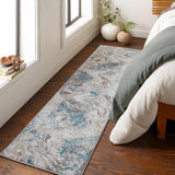 Rosthern Blue Marble Rug - Clearance - Ornate Home