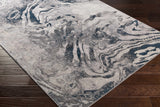 Rosthern Blue Marble Rug - Clearance - Ornate Home