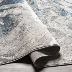 Rosthern Blue Marble Rug - Clearance - Ornate Home