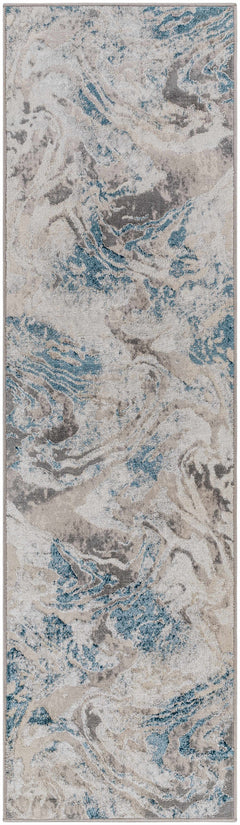 Rosthern Blue Marble Rug - Clearance - Ornate Home