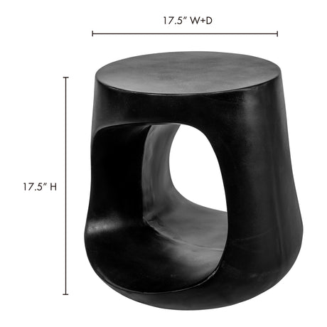 Rothko Black Outdoor Stool - Ornate Home
