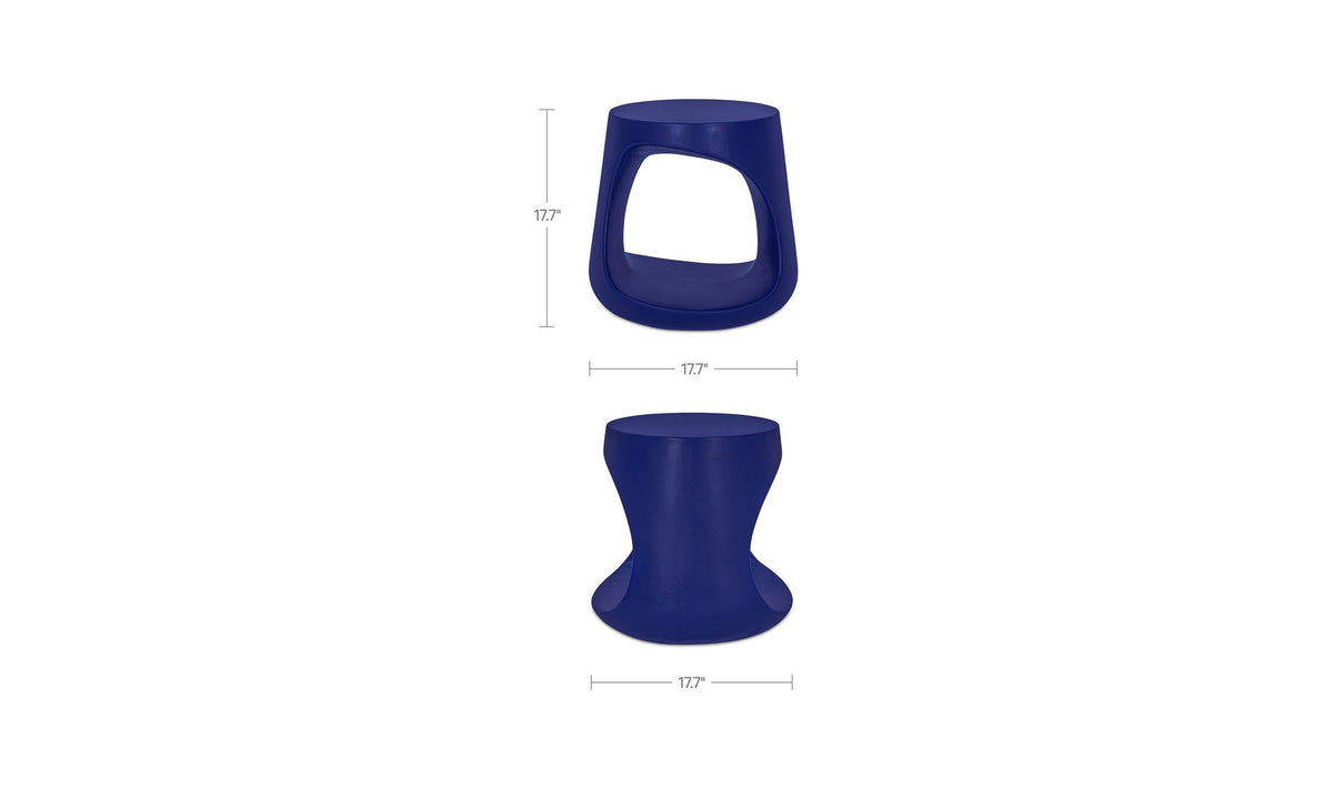 Rothko Blue Outdoor Stool - Ornate Home