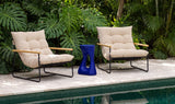 Rothko Blue Tall Outdoor Side Table - Ornate Home