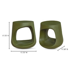 Rothko Green Outdoor Stool - Ornate Home