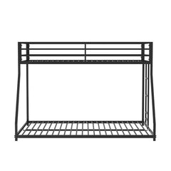 Rothwell Matte Black Twin/Full Metal Bunk Bed - Ornate Home