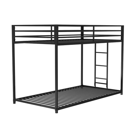 Rothwell Matte Black Twin/Twin Metal Bunk Bed - Ornate Home