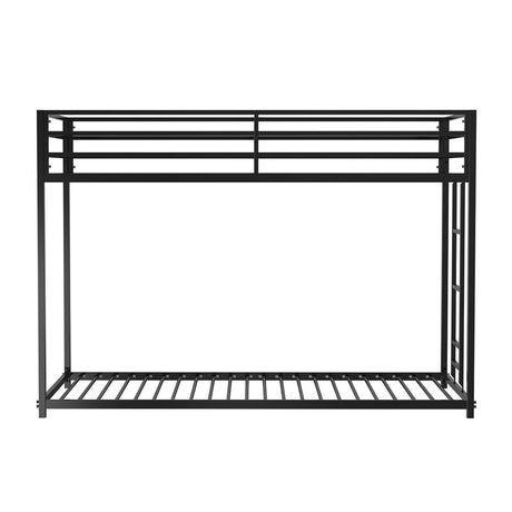 Rothwell Matte Black Twin/Twin Metal Bunk Bed - Ornate Home