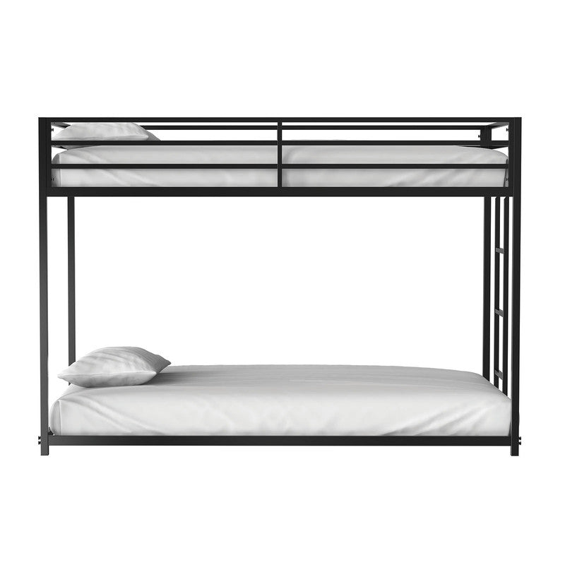 Rothwell Matte Black Twin/Twin Metal Bunk Bed - Ornate Home