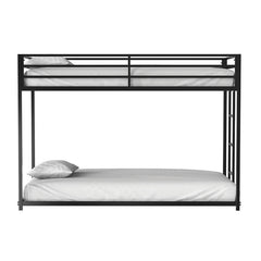 Rothwell Matte Black Twin/Twin Metal Bunk Bed - Ornate Home
