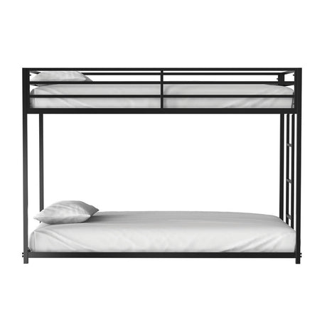 Rothwell Matte Black Twin/Twin Metal Bunk Bed - Ornate Home