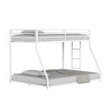 Rothwell Matte White Twin/Full Metal Bunk Bed - Ornate Home