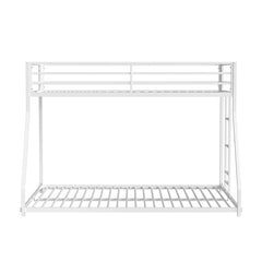Rothwell Matte White Twin/Full Metal Bunk Bed - Ornate Home