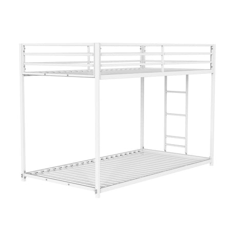 Rothwell Matte White Twin/Twin Metal Bunk Bed - Ornate Home