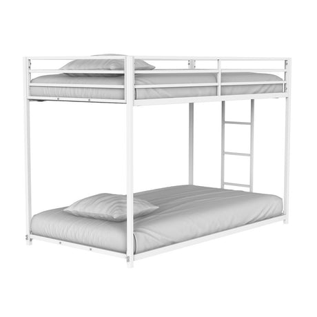 Rothwell Matte White Twin/Twin Metal Bunk Bed - Ornate Home