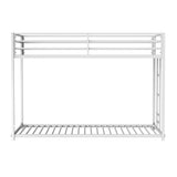 Rothwell Matte White Twin/Twin Metal Bunk Bed - Ornate Home