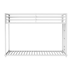 Rothwell Matte White Twin/Twin Metal Bunk Bed - Ornate Home