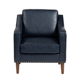Rothwell Navy/Brown Accent Chair - Ornate Home