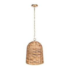 Rotorua Brass 1 Light Sea Grass Pendant - Ornate Home