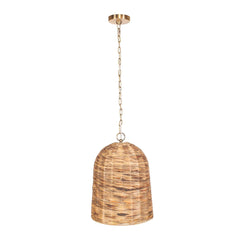 Rotorua Brass 1 Light Sea Grass Pendant - Ornate Home