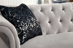 Rotterdam Warm Gray/Black/Silver Sectional - Ornate Home