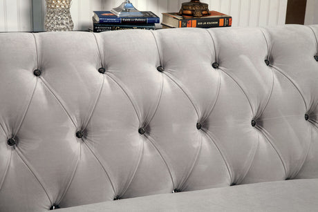 Rotterdam Warm Gray/Black/Silver Sectional - Ornate Home