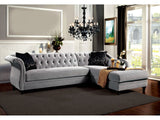 Rotterdam Warm Gray/Black/Silver Sectional - Ornate Home