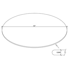 Round Clear Glass Table Top 60" Diameter - Ornate Home