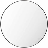 Round Mirror with Black Aluminum Frame - Ornate Home