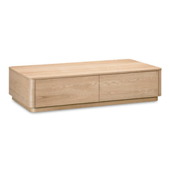 Round Natural Oak Off Coffee Table - Ornate Home