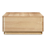 Round Natural Oak Off Coffee Table - Ornate Home