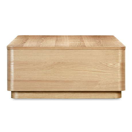 Round Natural Oak Off Coffee Table - Ornate Home