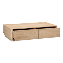 Round Natural Oak Off Coffee Table - Ornate Home