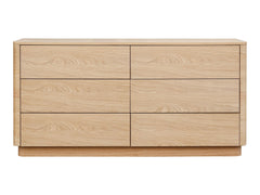 Round Off Light Oak Brown Dresser - Ornate Home