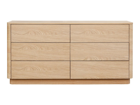 Round Off Light Oak Brown Dresser - Ornate Home