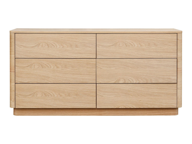 Round Off Light Oak Brown Dresser - Ornate Home