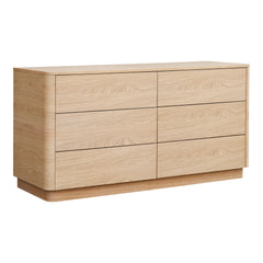Round Off Light Oak Brown Dresser - Ornate Home