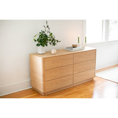 Round Off Light Oak Brown Dresser - Ornate Home